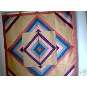 Patchwork quilt geometric wallhanging or table topper   130194769701